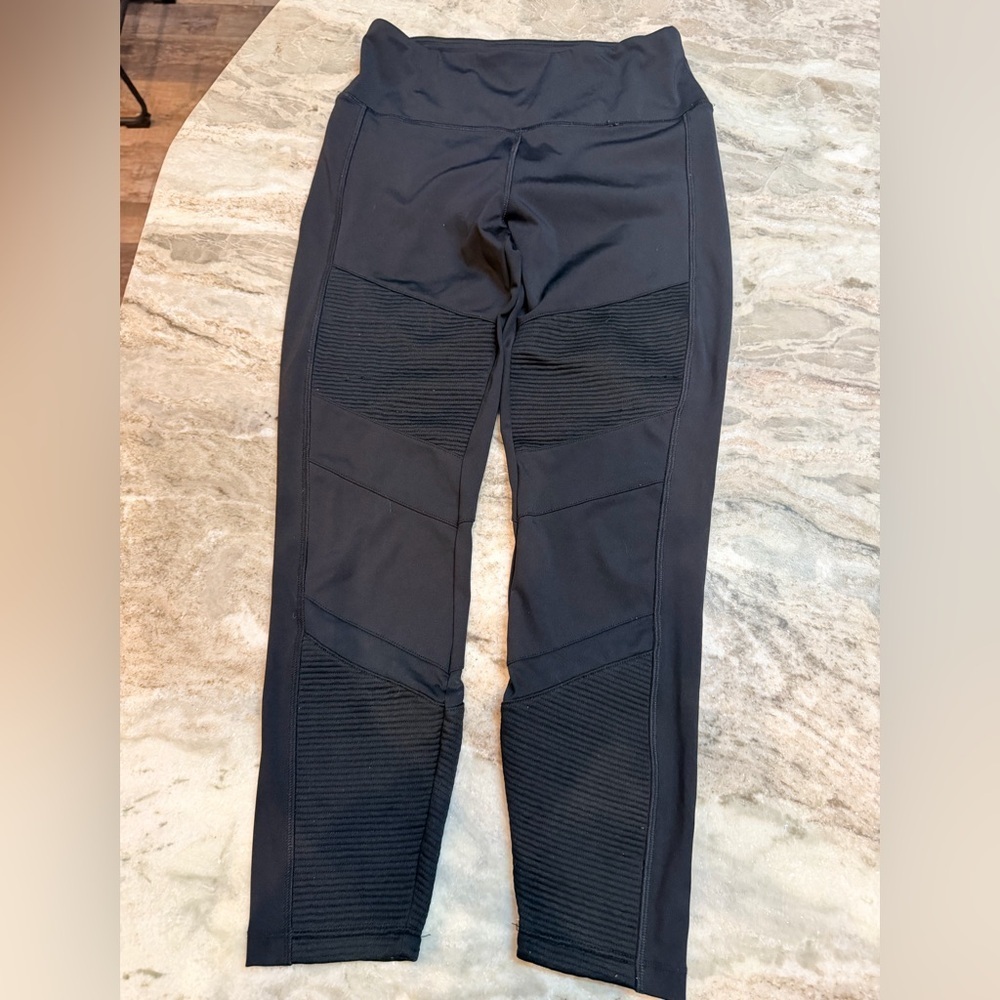 Cali Active Black Moto Leggings Size M